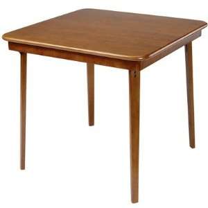 Straight Edge Wood Folding Card Table in Fruitwood Office 