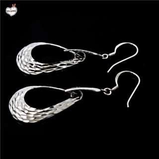 NEW Fashion 925 sterling silver drop earrings hollow  