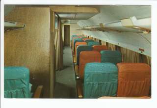 Alaska Airlines Airplane Interior DC 6 Plane Postcard  