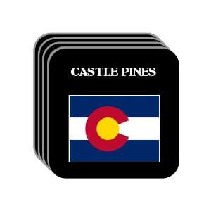   Flag   CASTLE PINES, Colorado (CO) Set of 4 Mini Mousepad Coasters