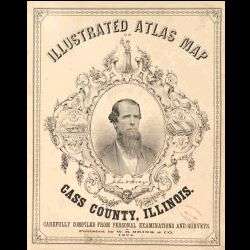   Atlas Map of Cass County Illinois IL History Genealogy Book CD  