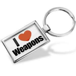    Keychain I Love Weapons   Hand Made, Key chain ring Jewelry