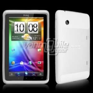   EVO View 4G/Flyer   Clear Frosted Milky White Soft Silicone Skin Case