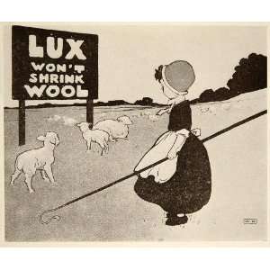  1913 Lux Little Bo Peep Sheep Will Owen Mini Poster 