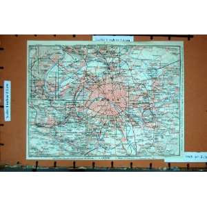  MAP 1903 PARIS FRANCE VERSAILLES ARGENTEUIL SCEAUX