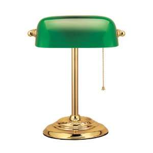  Globe Electric 5208001 Bankers Lamp, Antique Brass