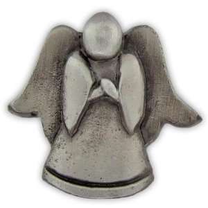  Angel Praying Pin   3D Antique Silver Jewelry