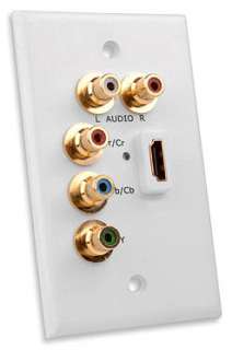 Image of New HDMI Wall Plate w/ Component Video & L/R Audio RCA
