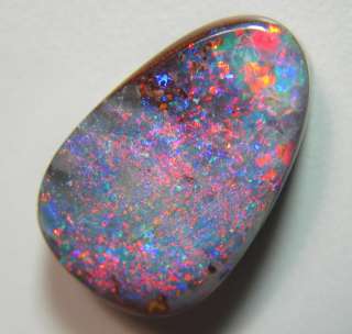 DAZZLING REDS 12ct SOLID BOULDER OPAL * SEE VIDEO CLIP  