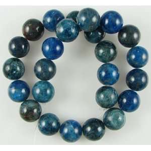  16mm blue apatite round beads 16 strand