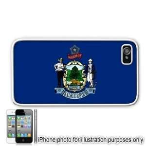  Maine State Flag Apple Iphone 4 4s Case Cover White 