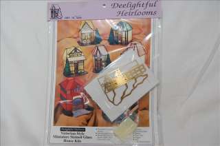 Victorian Style Miniature Stained Glass House Kit  