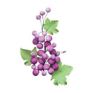  Purple Grapes Spray Fondant Gum Paste 5 1/2 X 4