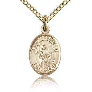  Gold Filled 1/2in St Deborah Charm & 18in Chain Jewelry