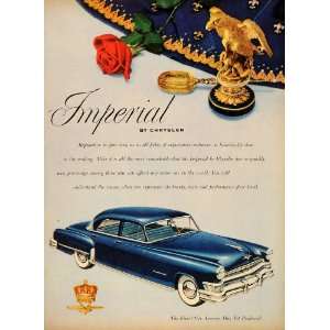   Blue Chrysler Imperial Luxury Cars   Original Print Ad