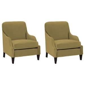  Colette Designer Style Fabric Accent Chair Set of 2 