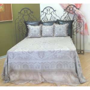 Luxurious Merino Wool Kalam Paisley Bedspread Bedcover Coverlet 98 