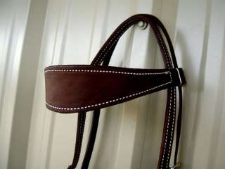   WESTERN LEATHER WORKING HEADSTALL TACK BROWN HAND STITCHED  