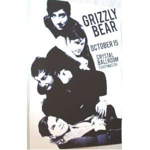    Grizzly Bear Poster   Concert Flyer Veckatimest