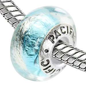925 Sterling Silver Murano Style Glass Bead   Mesmerize (Pandora and 