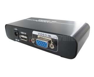 Port VGA Video Splitter USB Power 1 PC 2 Monitor LCD  