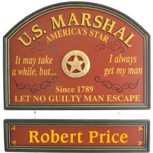  U.S. Marshal Gift Sign Personalized