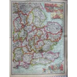  MAP c1890 ENGLAND LONDON HULL DOVER LIVERPOOL WALES