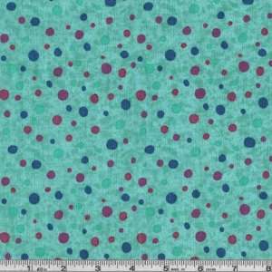  45 Wide Zoo Parade Dots Turquoise Fabric By The Yard 