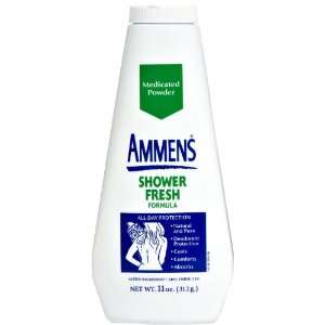  Ammens Medicated Powder, Shower Fresh Formula, 11 oz 