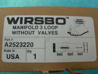 This listing is for (1) NEW WIRSBO UPONOR A2523220 3 LOOP BRASS 