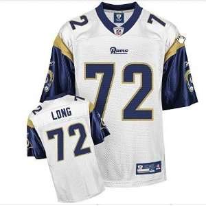 Chris Long #72 St. Louis Rams Replica NFL Jersey White Size 52 (XL 