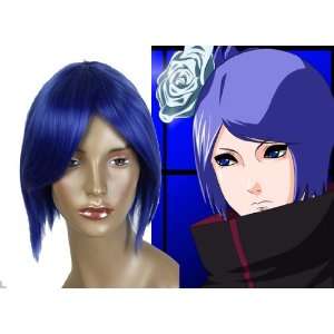  Cosplayland   30cm Straight Naruto Konan blue Bangs Party 