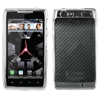Motorola Droid RAZR XT912 Verizon Crystal Clear Hard Case Cover+Screen 