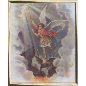  Saint Michael Arcangel Framed Art, 8 x 10   MADE IN 