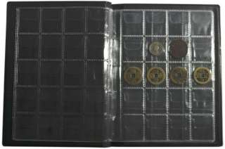 New 10 pages for World Coin Album Holder 168 Pockets Mix Size(Black 