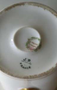 10pc Lot Limoges France Porcelain Demitasse Cups Saucers Mini Pot 