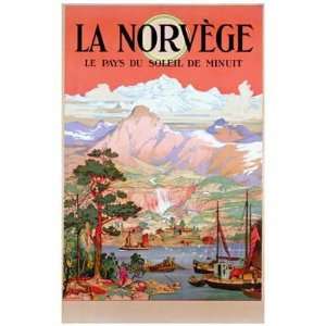  La Norvege by Arent Christensen. Size 14.87 X 23.50 Art 