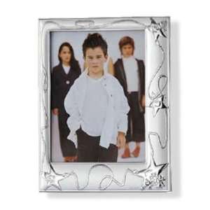 Ranieri Argenti Childs Picture Frame in White Silver and Velvet, form 