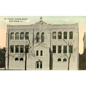   Vintage Postcard   St. Joseph Catholic School   Rock Island Illinois