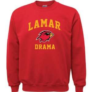  Lamar Cardinals Red Youth Drama Arch Crewneck Sweatshirt 