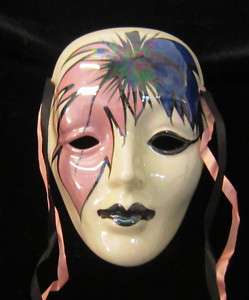 Art WALL Lady MASK American Vintage ceramic New Orleans  
