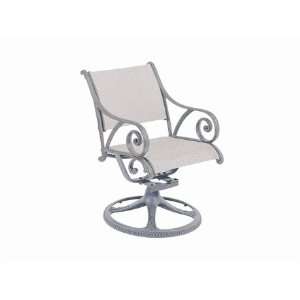 Landgrave Excelsior Cast Aluminum Swivel Rocker Arm Patio Dining Chair 