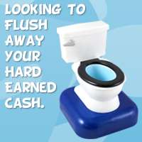 New Toilet Bank Funny Flushing Flush Noise Coin Drop Bank Gag 