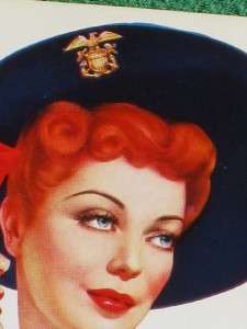   ESQUIRE ART ESKY POSTCARD PINUP ARMY NAVY AIR FORCE VARGAS   