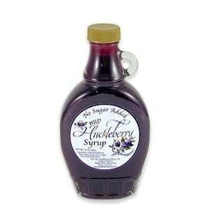 Wild Huckleberry Syrup   No Sugar Added Huckleberry Haven 10oz 