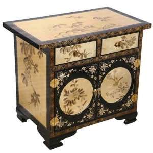  EXP Handmade Furniture   28 Black & Gold Lacquer Storage 
