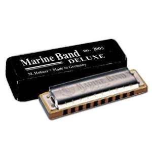  Hohner Marine Band Deluxe Harmonica, Key of B Musical 