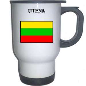  Lithuania   UTENA White Stainless Steel Mug Everything 