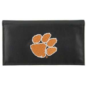    Clemson Tigers Black Embroidered Checkbook Cover