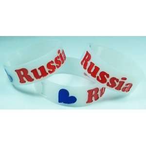   Russia   Silicone Wristband / Bracelet   Russian Flag 